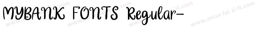 MYBANK FONTS Regular字体转换